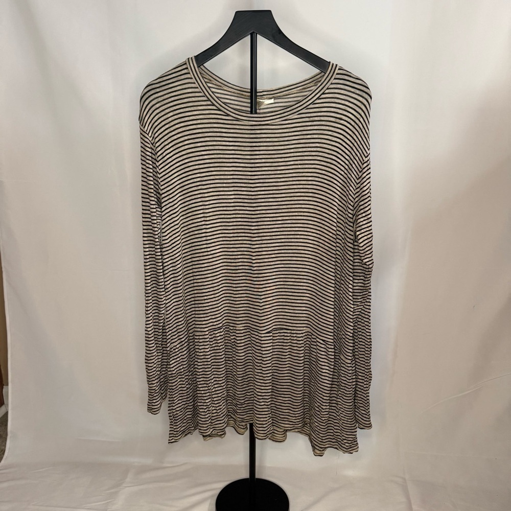 Goldspark Black & White Striped Shirt 2X – Classic Chic